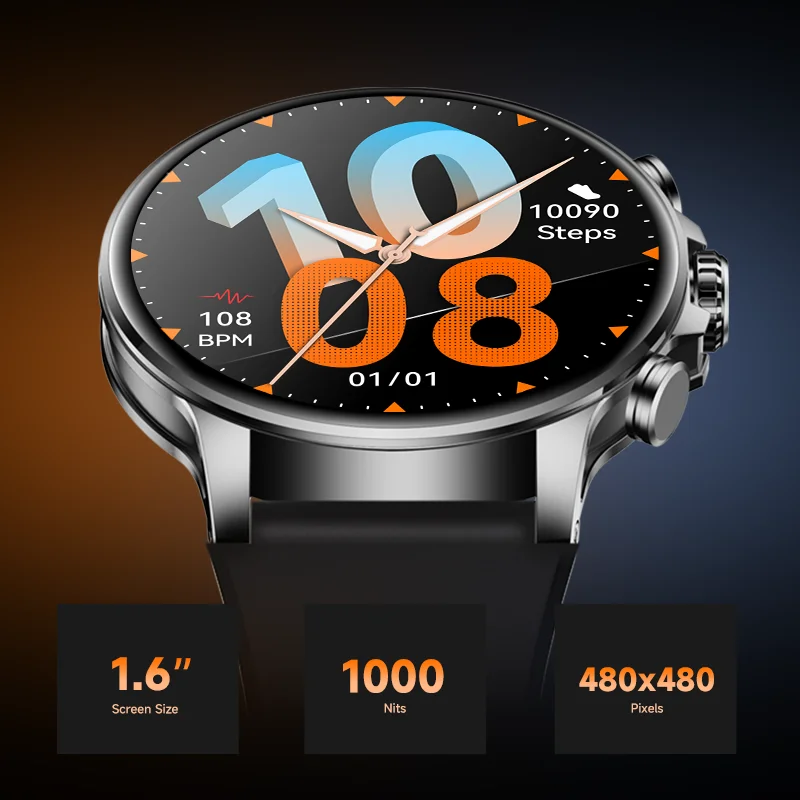 2025IMIKI HOLO ULTRA SmartWatch 1.6 "AMOLED 1000Nits Monitoramento de Saúde IP68 Suporte 100+ Modos Esportivos Presentes de Temporada de Graduação