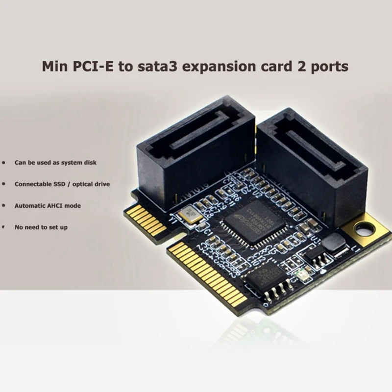 2 portas mini pci-e para sata 3.0 adaptador conversor placa de extensão de disco rígido adicionar em cartões para windows mac linux os