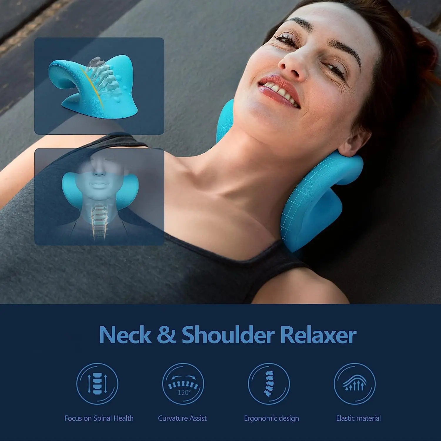 Neck And Shoulder Relaxer Cervical Traction Device For TMJ Pain Relief And Cervical Spine Alignment Chiropractic Pillow Stretche