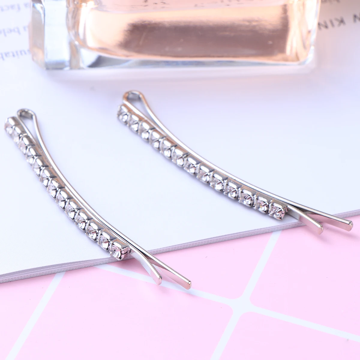 

12 Pcs Hair Barrettes for Women Fancy Clips Rhinestone Bobby Pins Lady's Hairpin