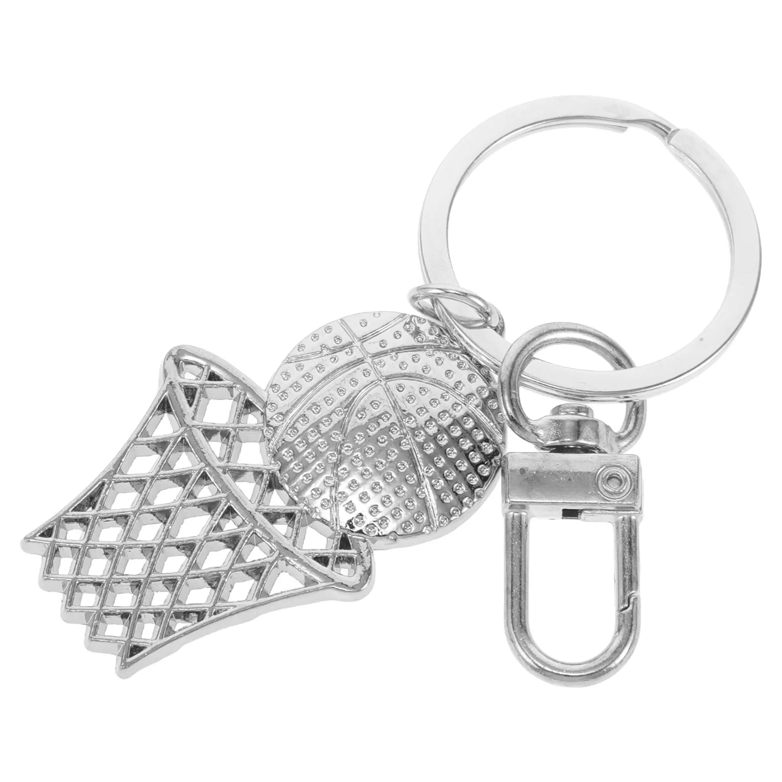 Basketball Keychain Zinc Alloy Construction Fine Workmanship Sports Keyring for Fans Coaches Teammates Basketball Party Favors