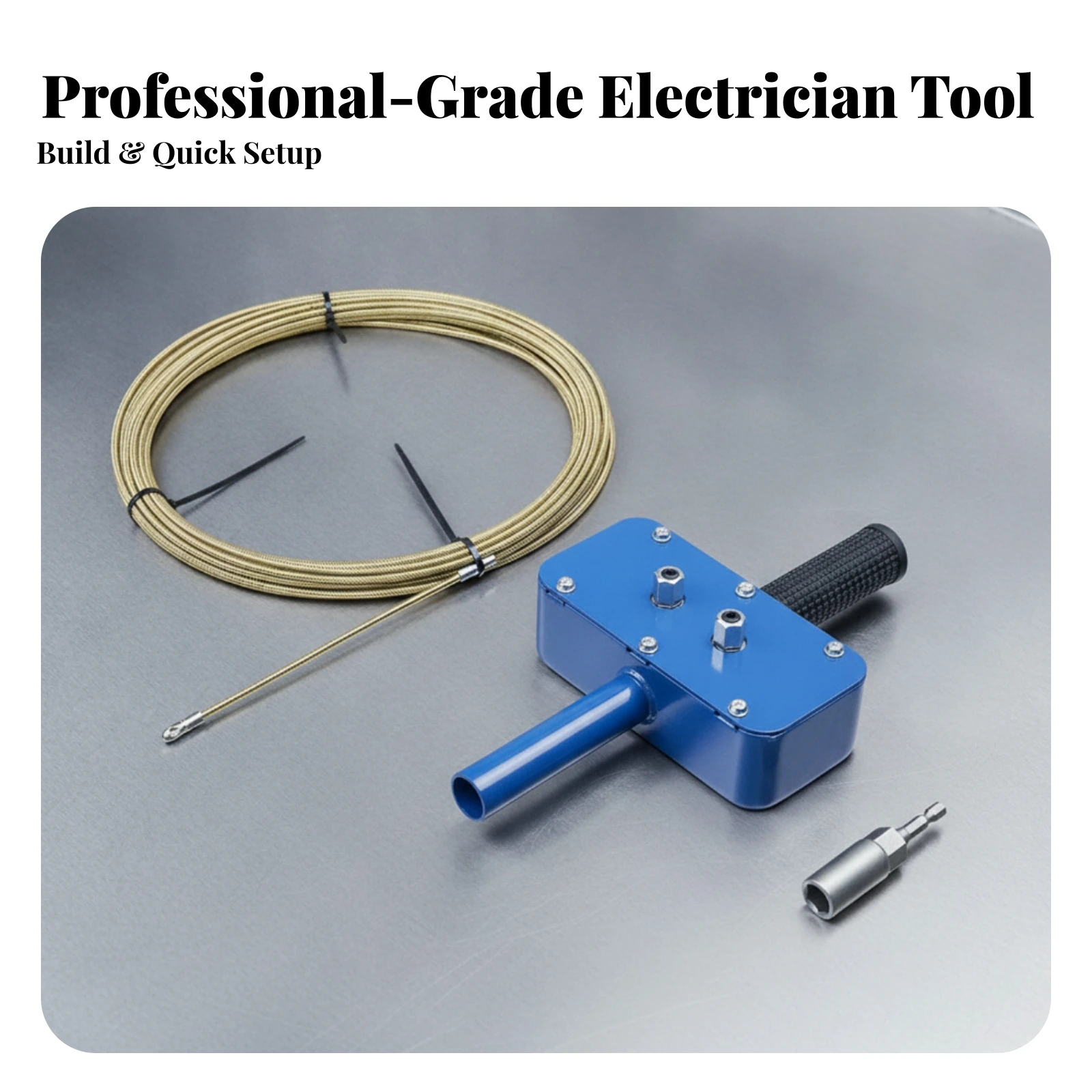 Wire Pulling Tool with Drill Adapter Handheld Drill Powered Wire Puller Cable Puller Efficient for Electricians, Electrical Work