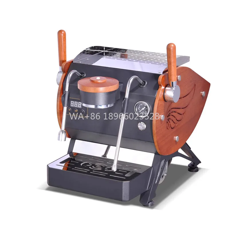 

l Ручная техника Кофемашина для эспрессо с двойным бойлером Роторный насос Полуавтоматическая кофеварка Коммерческий профессиональный