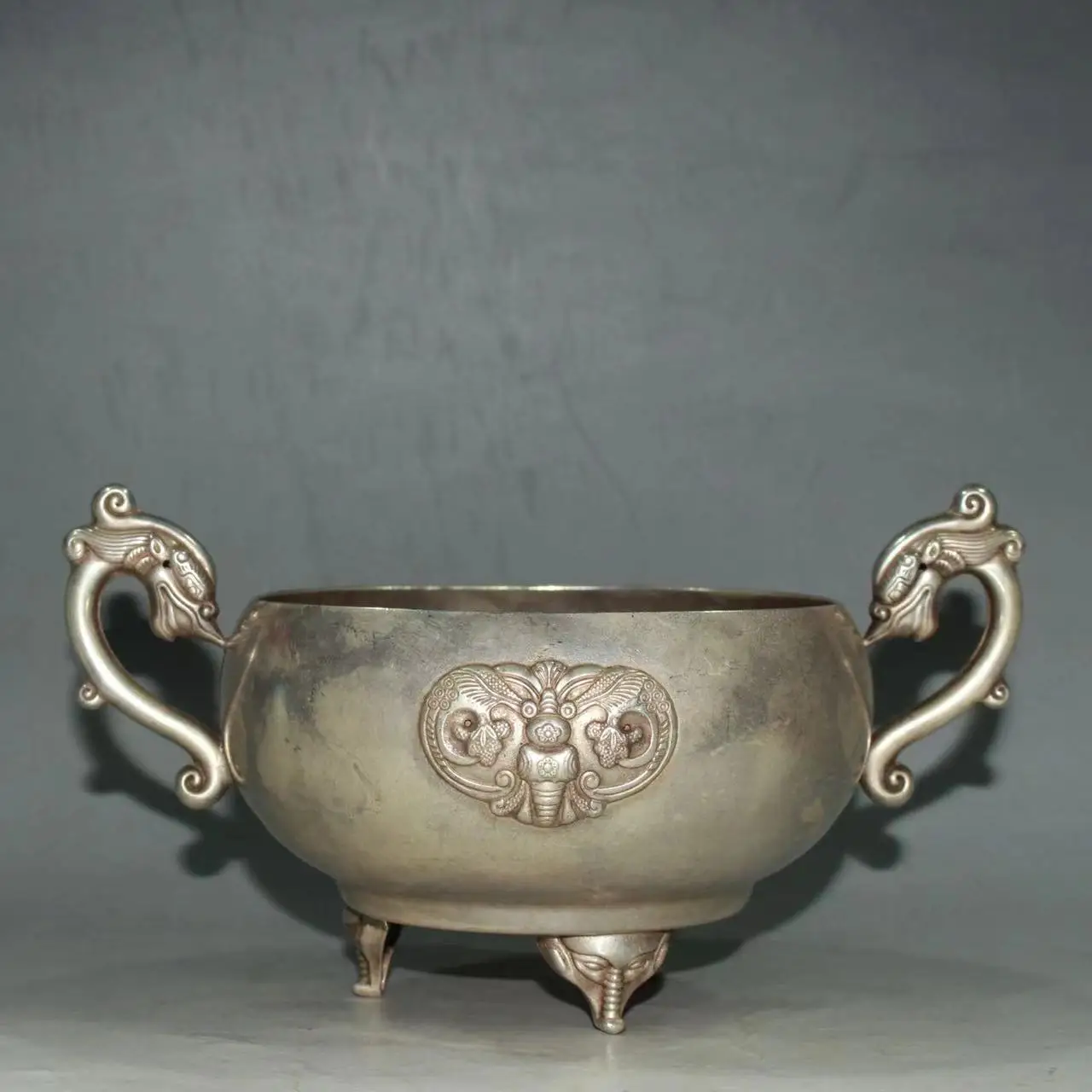 Very rare Old Chinese silver basin,free shipping