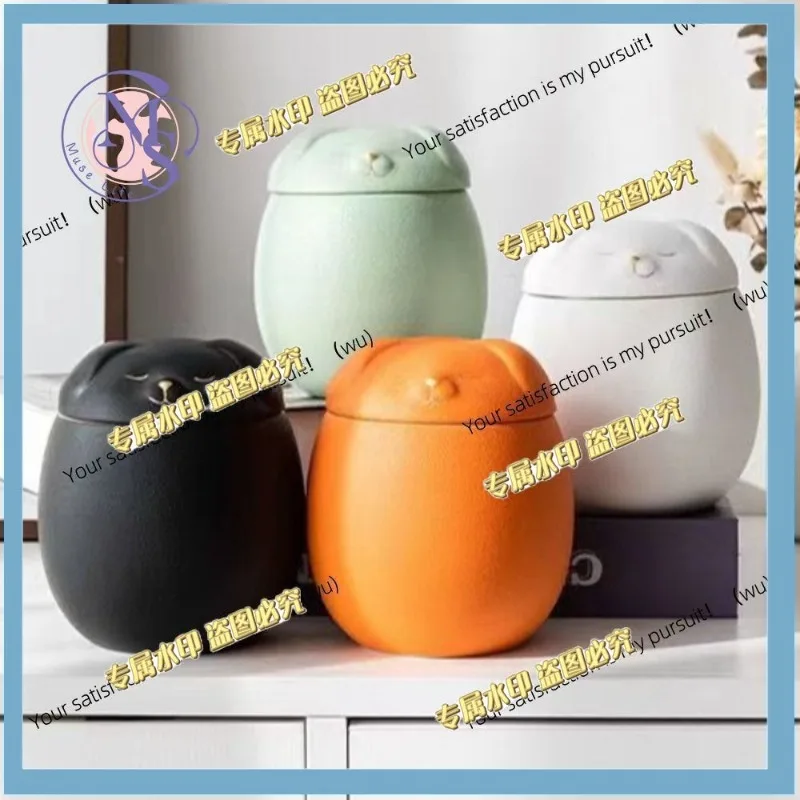 Pet ceramic urn 200ml, dog sealed jar with lid