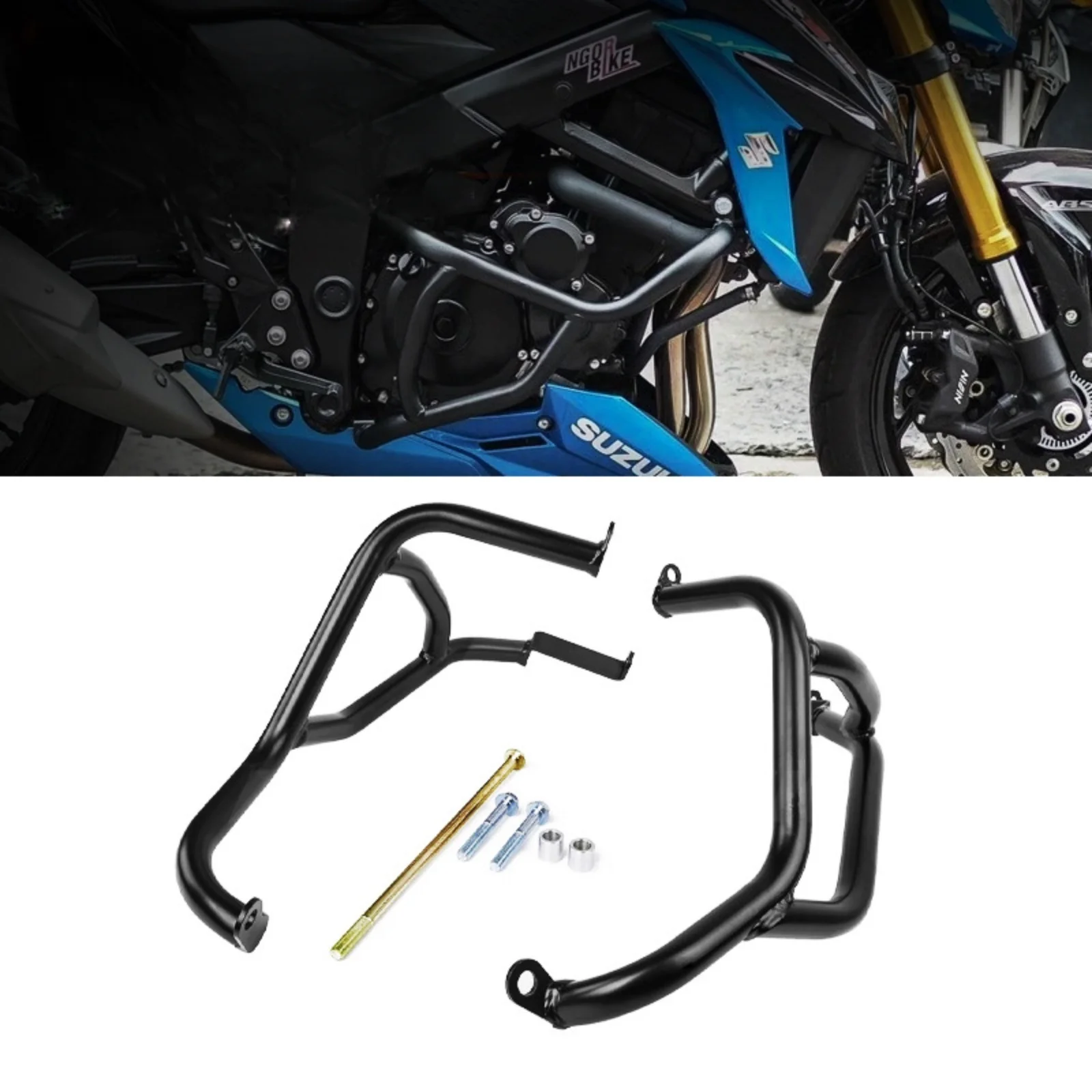 

fits Suzuki GSXS GSX-S 750 2017-2022 Steel Crash Bar Engine Bumper Frame Guard Protector