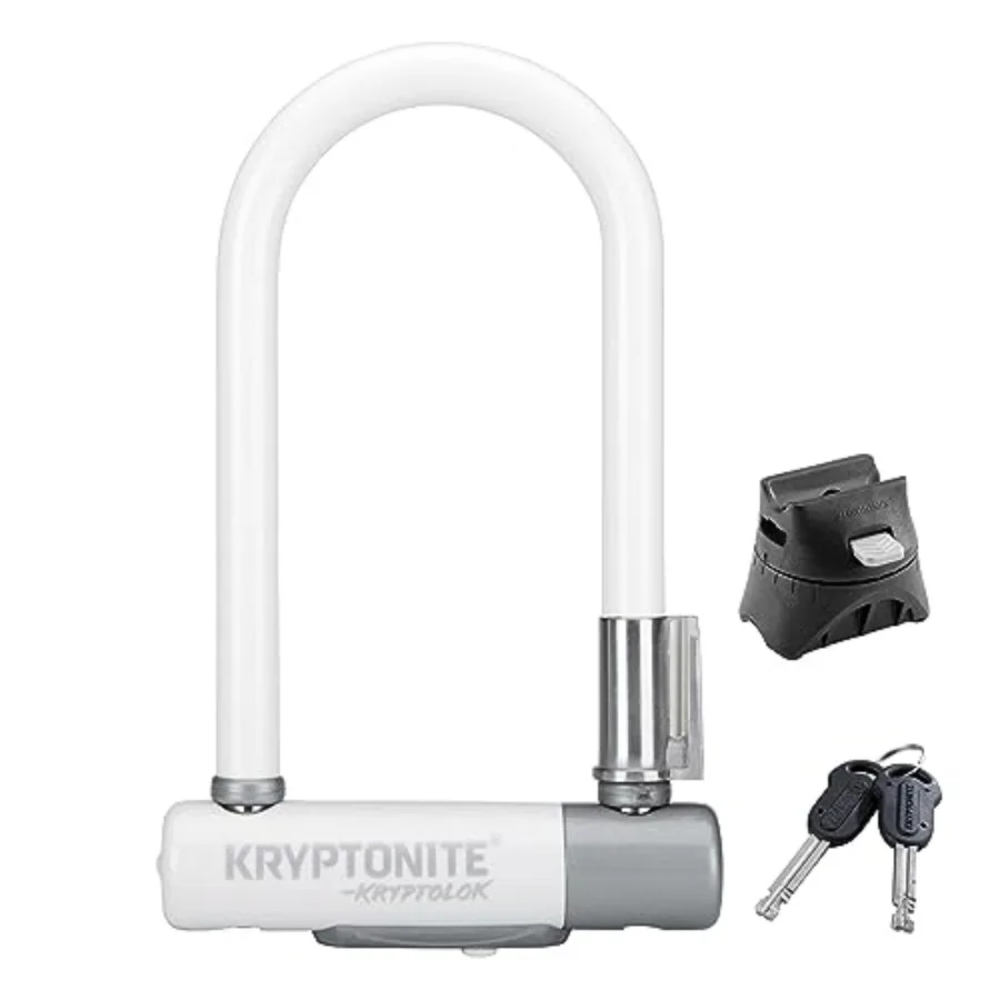 

Kryptolok Mini-7 Bike U-Lock, Heavy Duty Anti-Theft Bicycle U Lock, 12.7mm Shackle with Mounting Bracket and Keys, High Securit