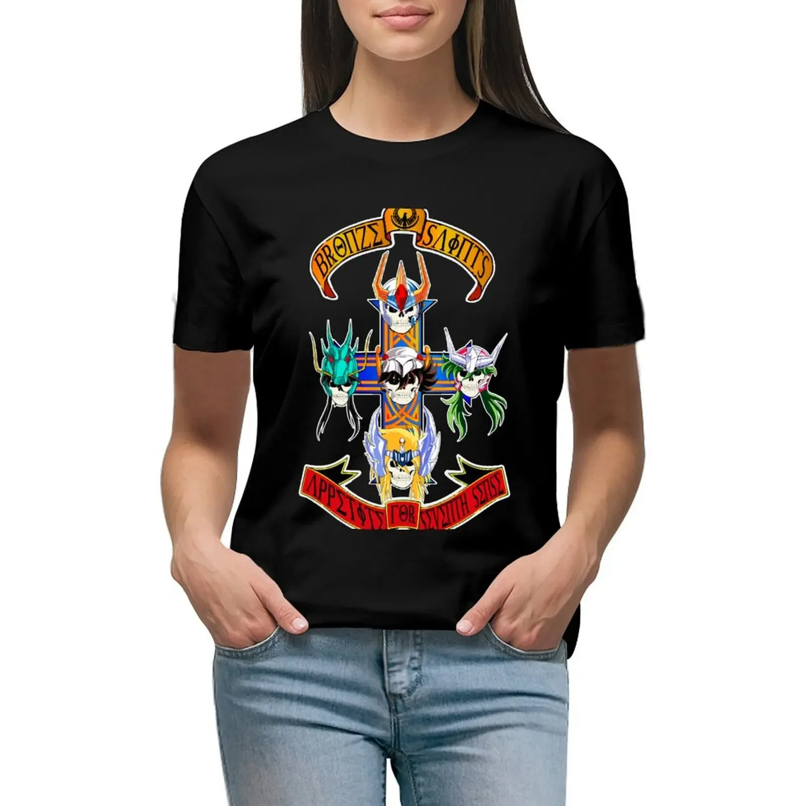 

SAINT SEIYA GNR T-Shirt anime summer tops Aesthetic clothing blanks Womens graphic t shirts