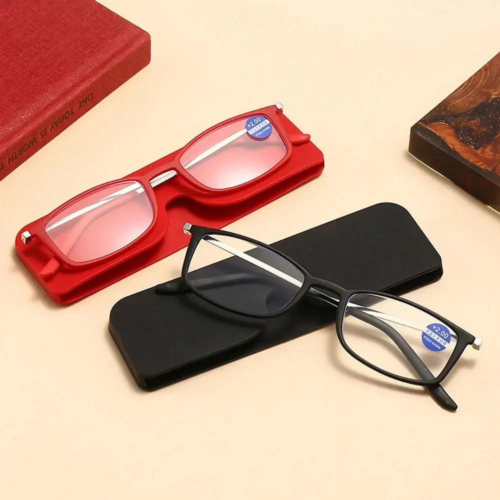 Ultradünne, aufklebbare Lesebrille für Mobiltelefone, Anti-Blaulicht-Blockierung für Männer und Frauen mit Brillenetui +1,0 bis +4,0 – Detail 1