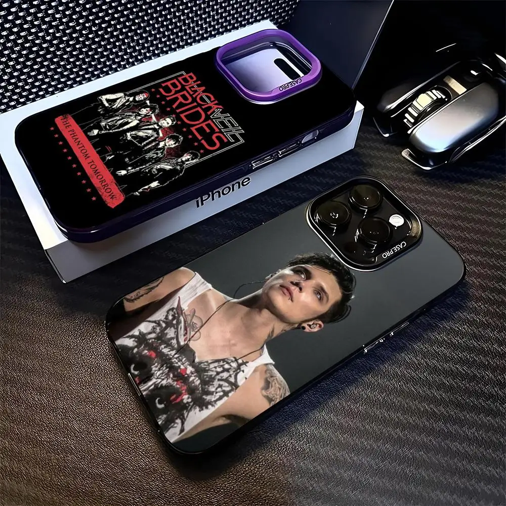 Andy Biersack Veil Brides BVB Fashion Phone Case for iphone 16 15 14 13 11 12 Pro Max Xr X Xs Plus black silver hard shell Cover