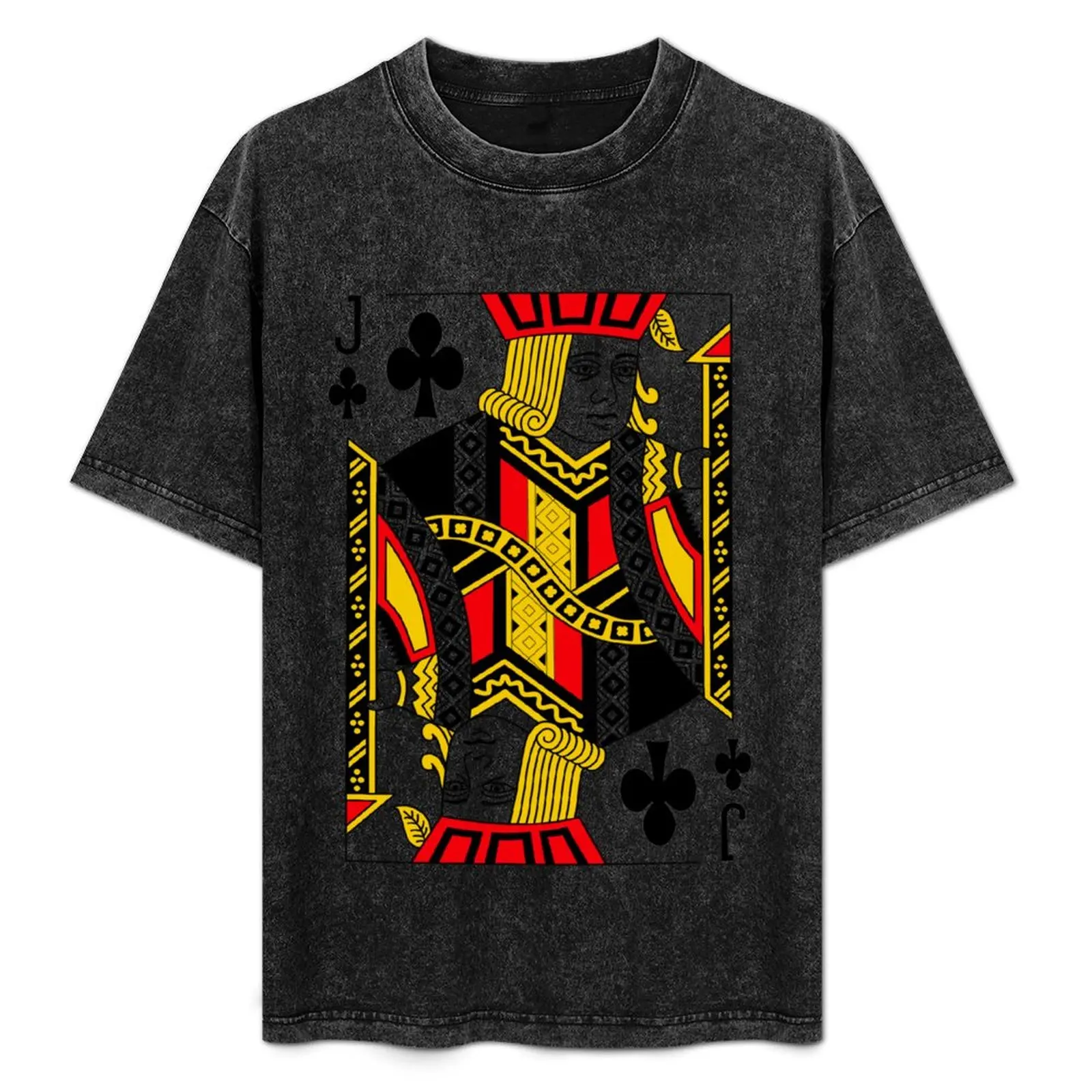 Jack of Clubs Classic Card Deck Casino Poker J Clubs T-Shirt vintage t shirts vintage anime shirt oversized men clothes