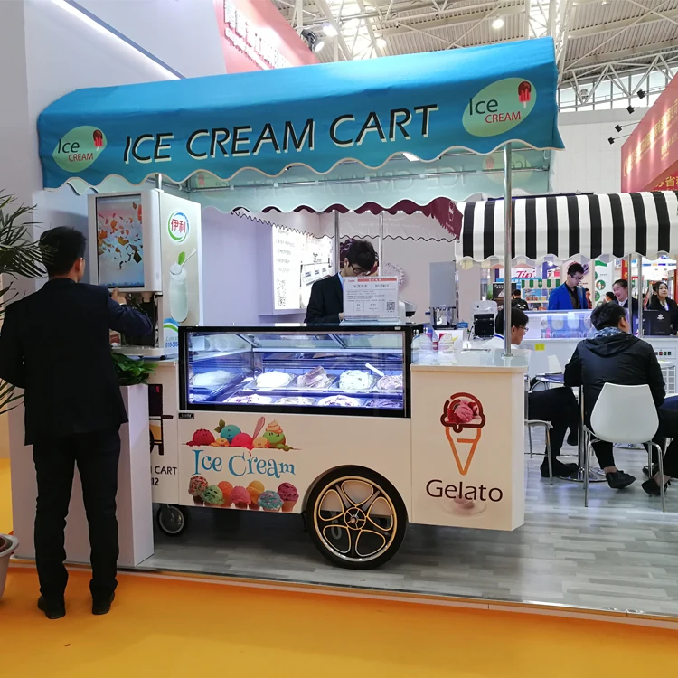 Autumn Popular Street Application Gelato Cart Italian Ice Cream Cart With CE Raw Material Milk/ice cream truck