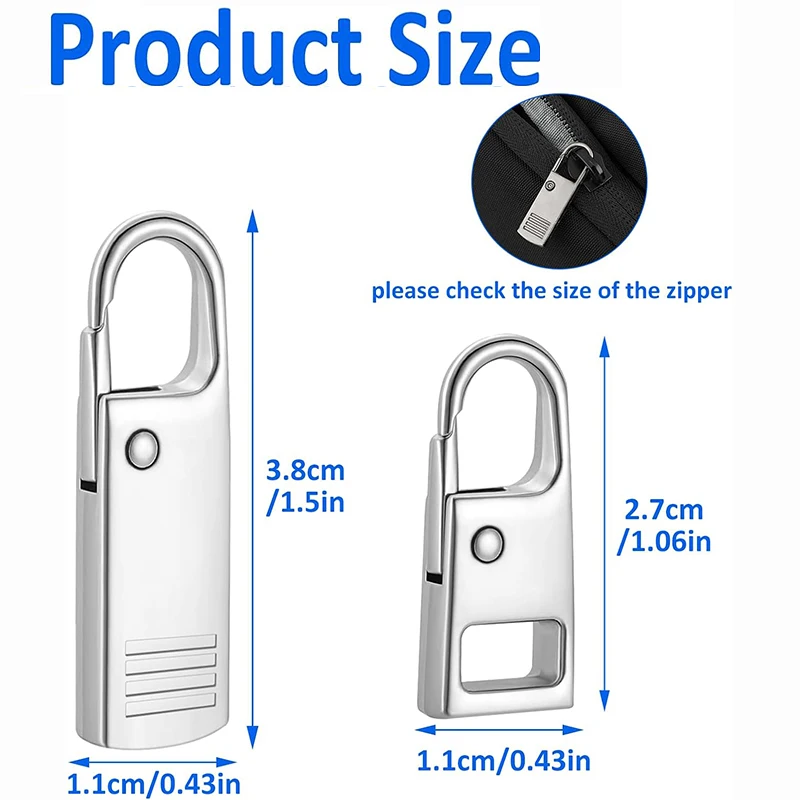 5 قطعة سحاب معدني عالمي سحب استبدال إصلاح فوري سستة رئيس مجتذب لأكياس الملابس DIY الخياطة سستة المتزلجون #2