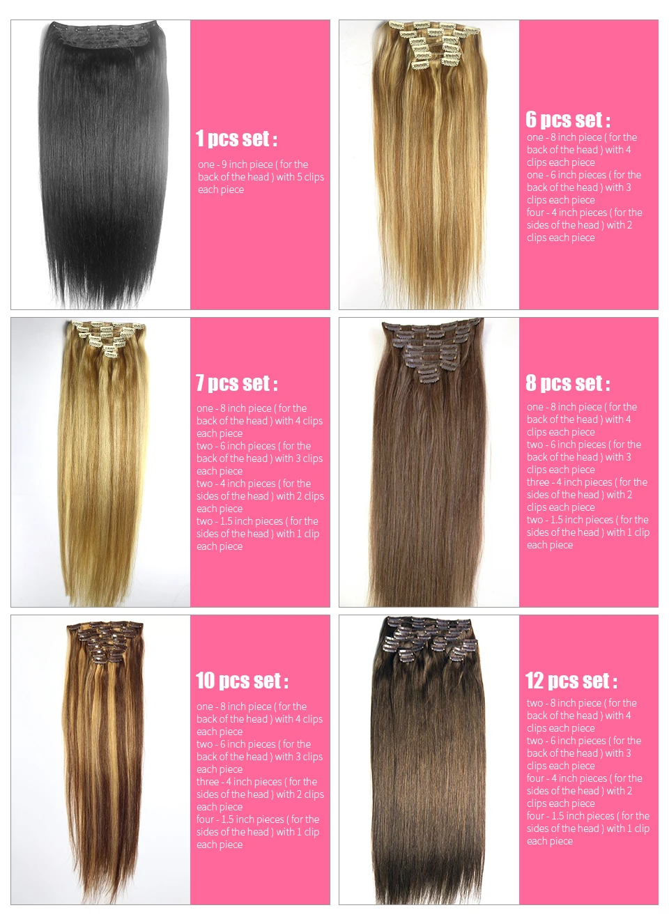 ZZHAIR 100% Human Hair Extensions 16"-26" Machine Made Remy Hair Weft Weaving 100g/Pcs Straight Natural Silk Non-clips