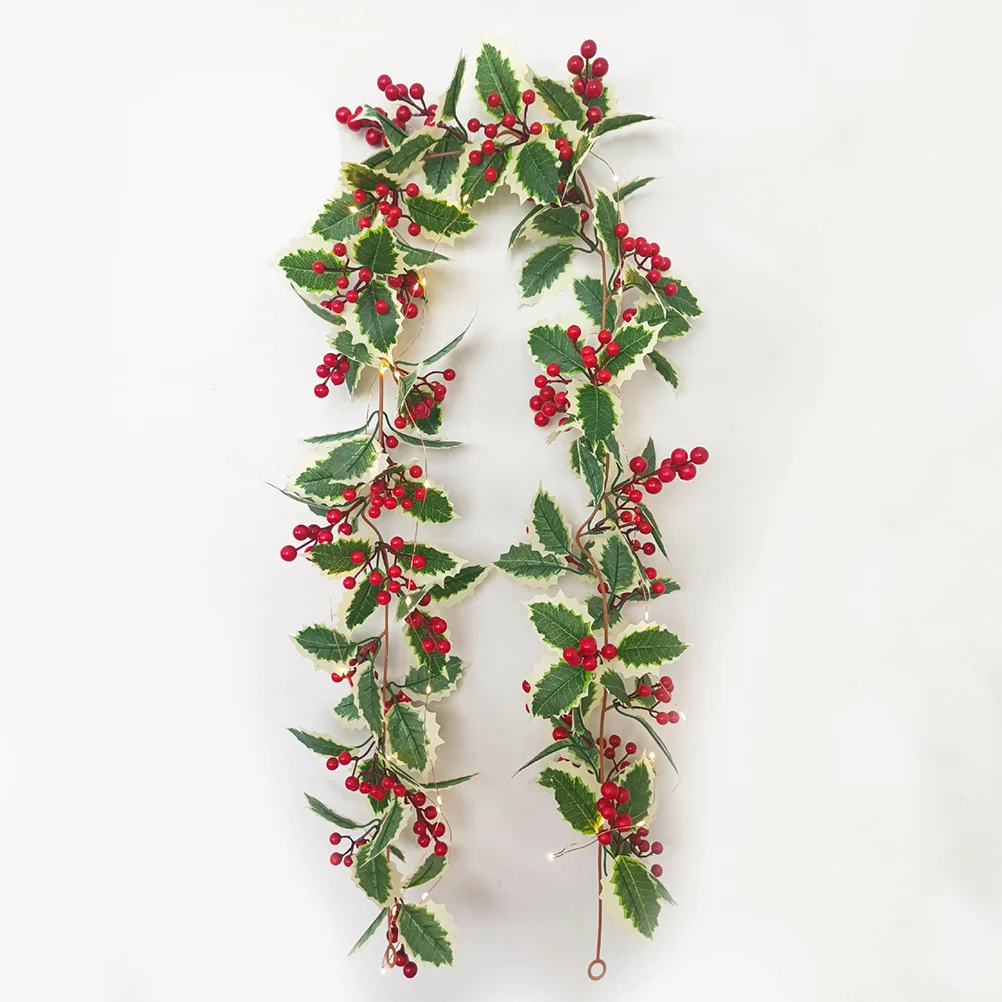 

1Pcs Xmas Rattan Berry String Light LED Home Party Decor Hanging Light Christmas Atmosphere Luminous Lamp Xmas Luminous Decor