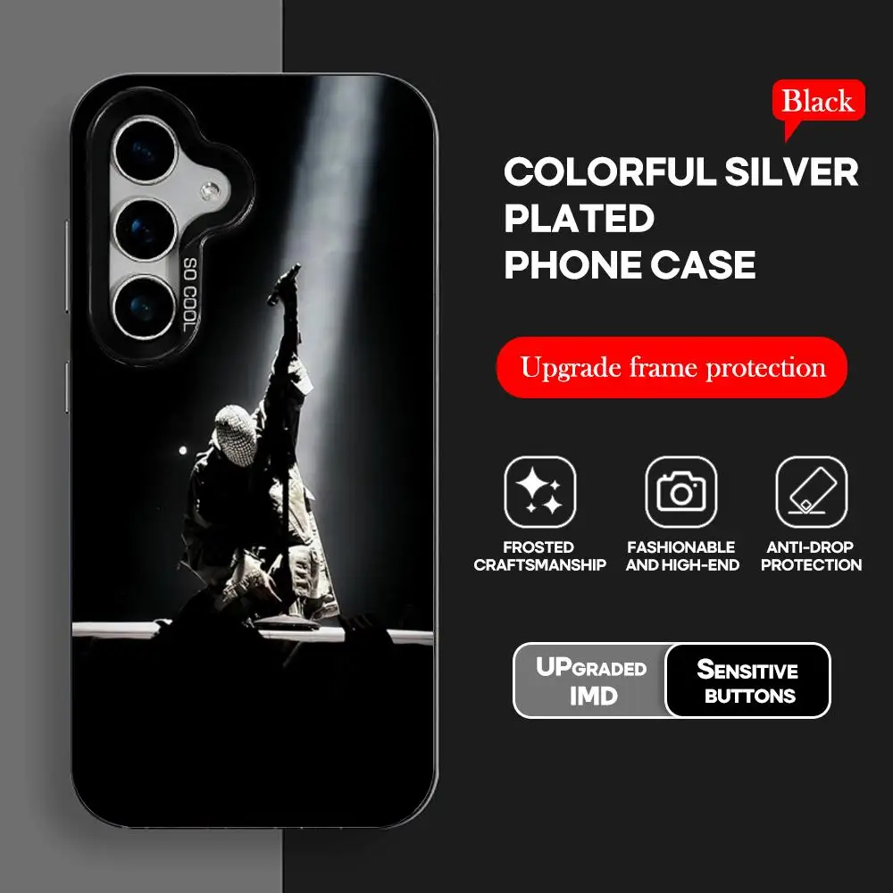 K-kanye west Phone Case IMD Colorful Phone Case Silver Suitable for amsung Galaxy S24 S23 S22 S21S20 Plus Ultra