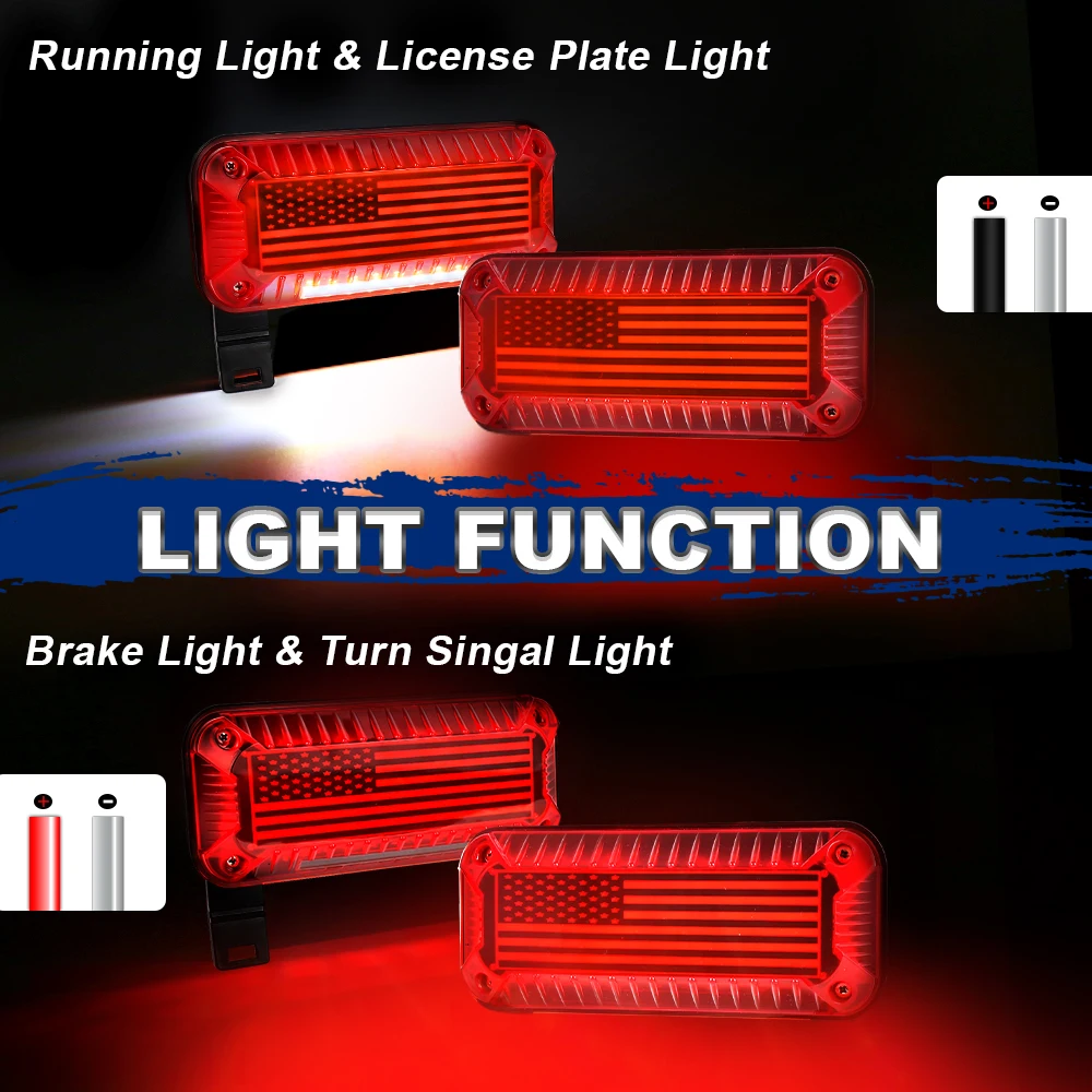 RV Tail Lights, 57 LED RV Camper Trailer Tail Lights With Running/Turn Signal/Brake/Stop License Plate Light