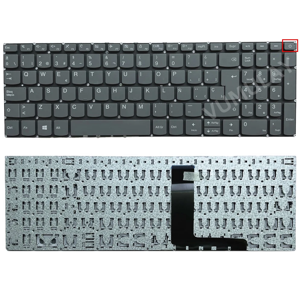 Spanish Keyboard for Lenovo S145-15AST 81N3 S145-15IWL 81MV S145-15IIL 81W8 L340-15API L340-15IWL V15-IIL 82C5 V15-IGL V15-IKB