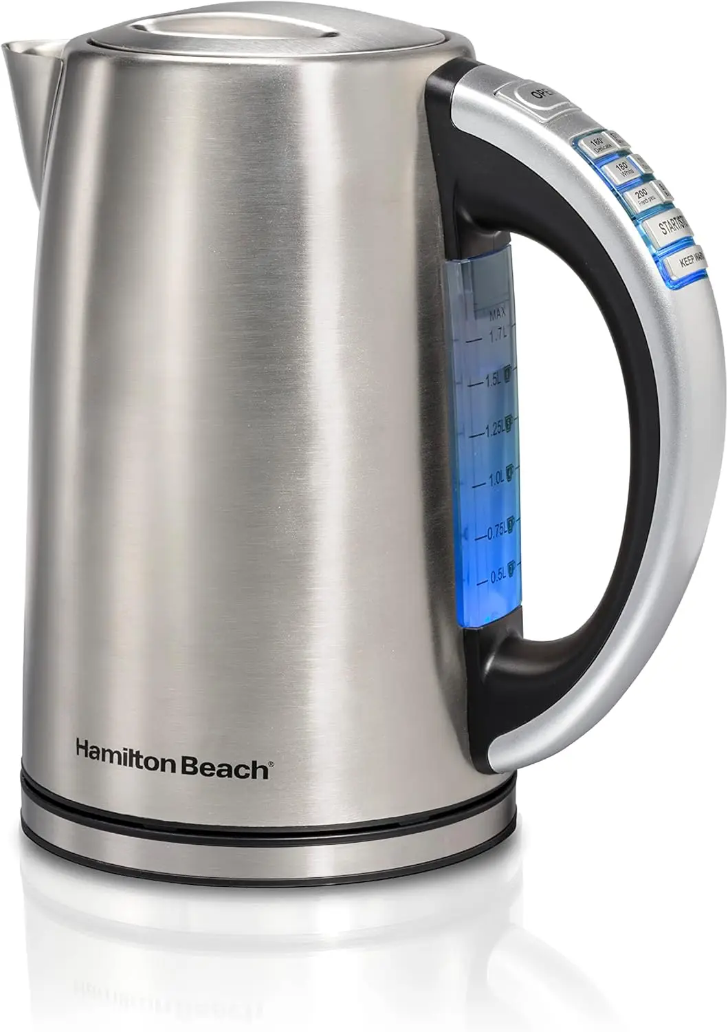

1.7L Cordless Electric Kettle with Temperature Control, Fast Boiling 1500W, Auto-Shutoff & Stainless Steel Design