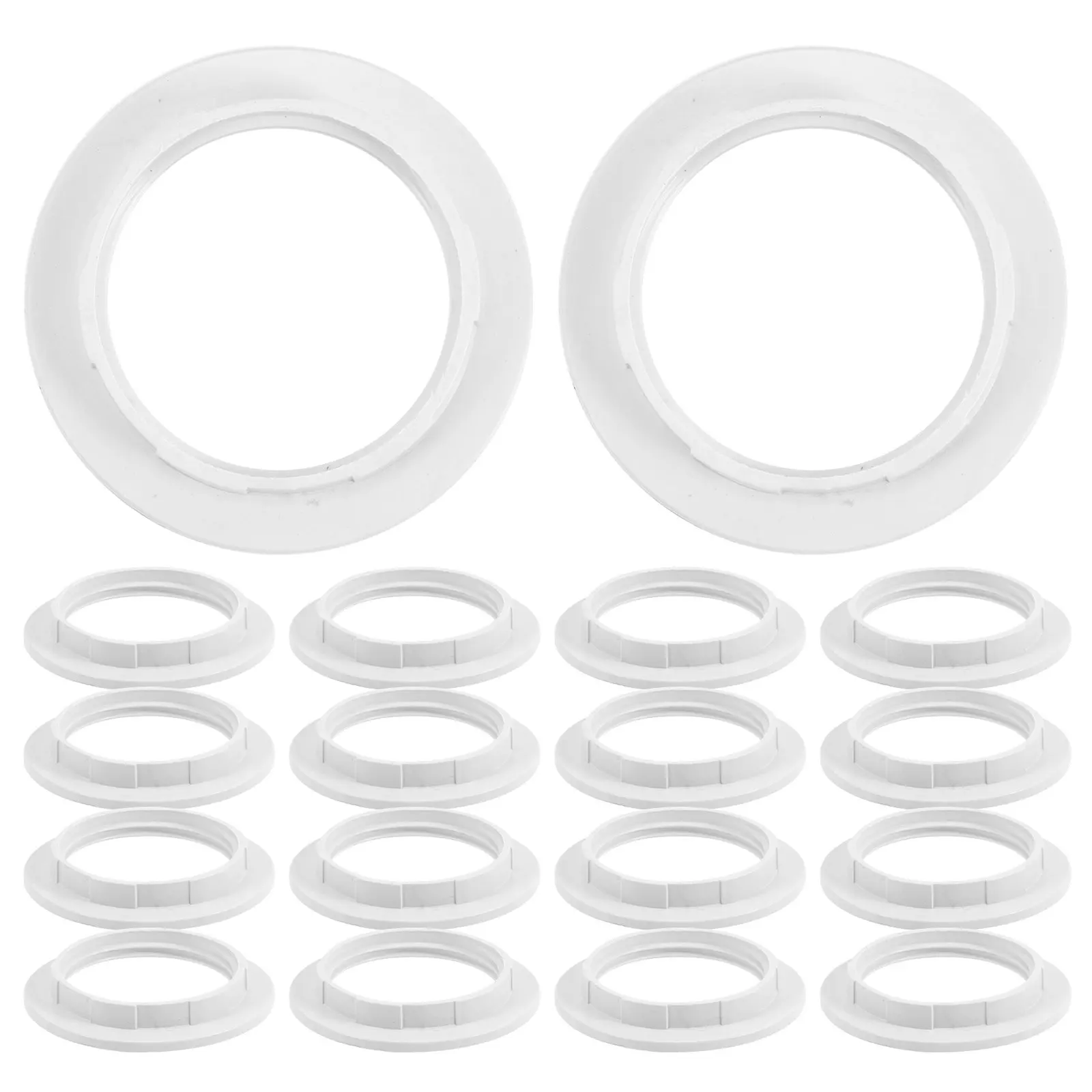 30Pcs Lamp Shade Fixing Medium Base Threaded Socket E27 Lampshade Adapter Collar Lamp Holder Replacement Parts