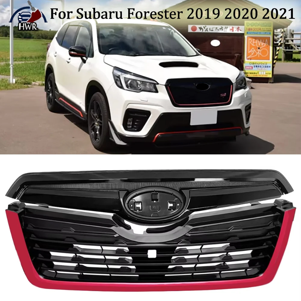 

OEM Sporty Style Racing Grille For Subaru Forester 2019 2020 2021 Front Bumper Guard Grid Grille Replace Original Grille