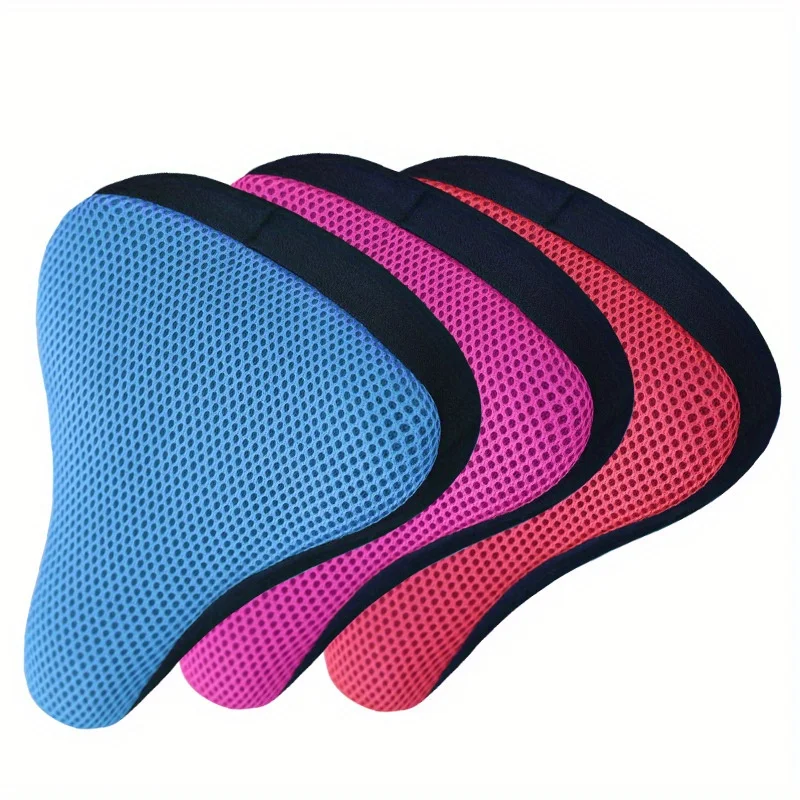 Bicycle Saddle 3D Soft Bike Seat Cover Cycling Silicone Seat Cushion Cycling Breathable Saddle Comfortable Bicycle Bike