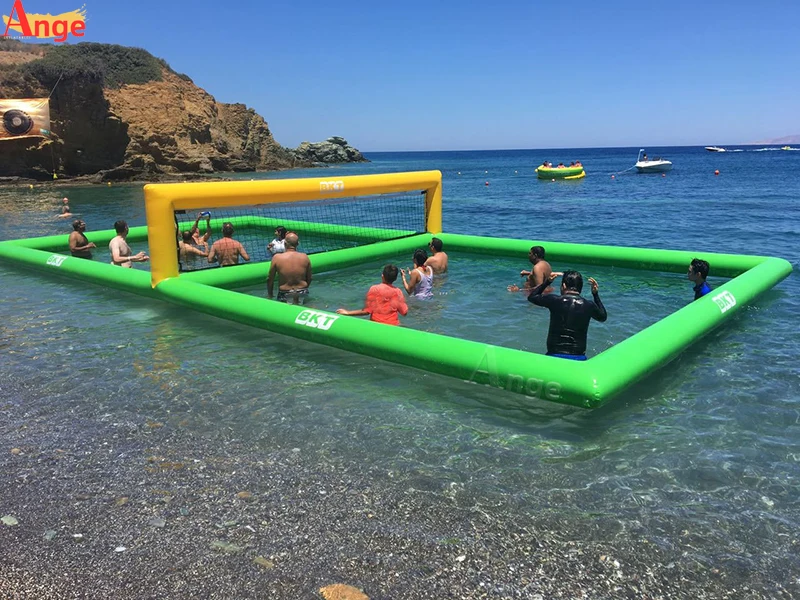 Water Play Giant Inflatable Beach Volleyball Court / Inflatable Water Volleyball Field for Rental