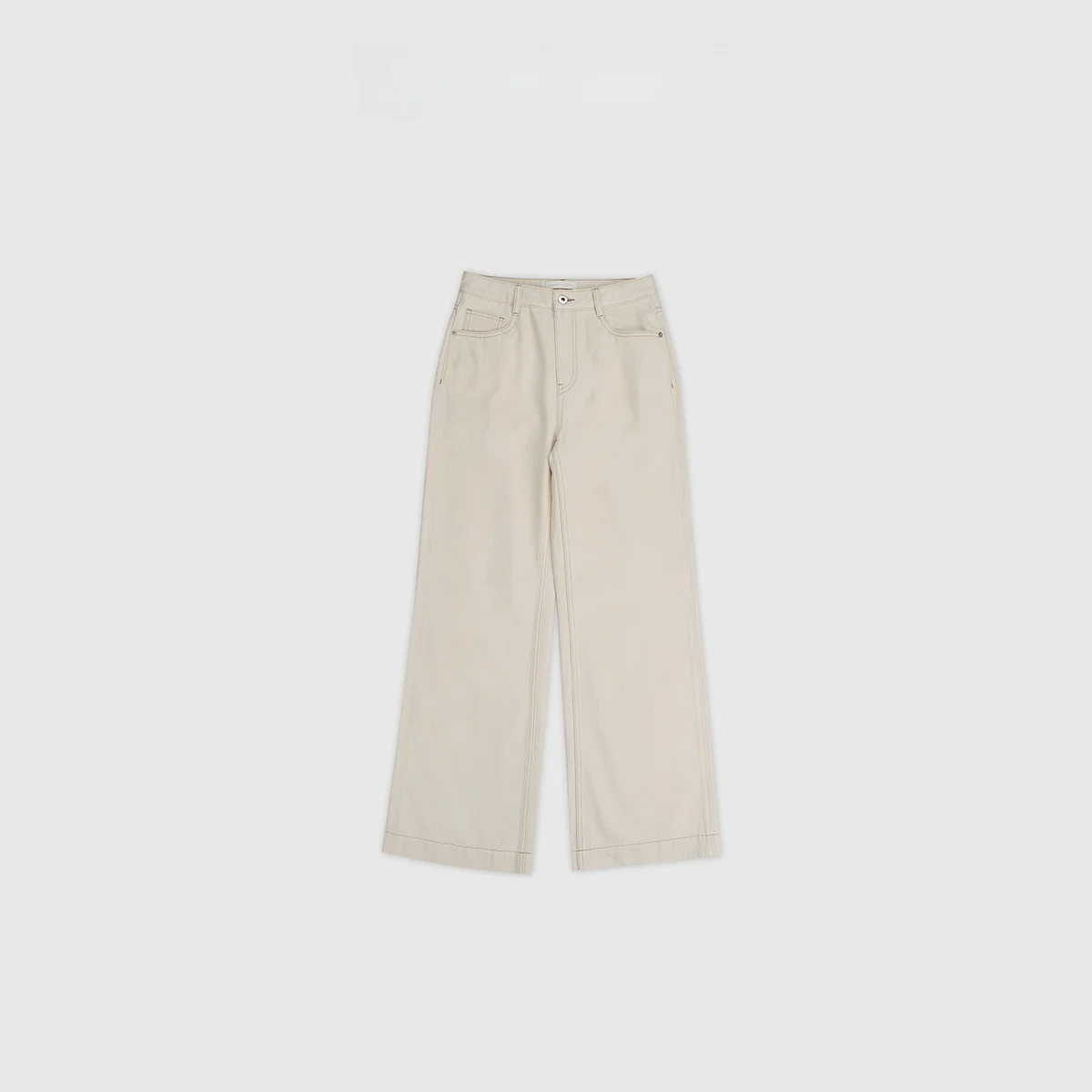 

Джинсы-клеш бежевого цвета Tang Jialing Sister Milk Denim, модные, универсальные, повседневные, на молнии, из хлопковой ткани