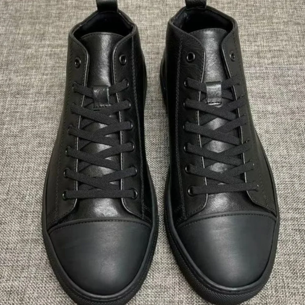 High-top shoes, men's fashionable casual shoes, men's padded warm cotton shoes, men's short boots