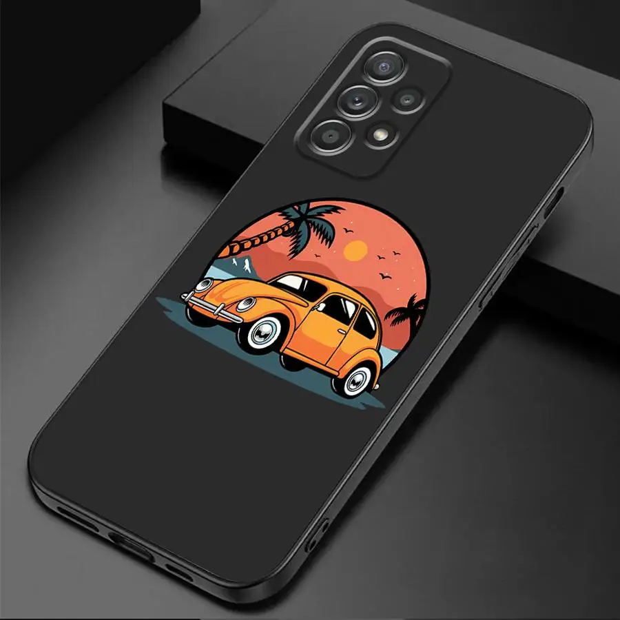 Car Sunset Cartoon phone Case for Samsung A51 A52 A71 A72 4G 5G A52s A53 A54 A55 A73 5G A21s A31 A41 A16 5G A50 A50s A70 A70s