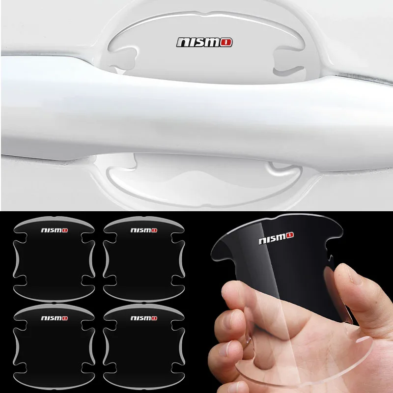 

4 шт., прозрачная защита для дверей автомобиля, защита от столкновений, наклейка на бампер для Nismo Nissan Juke Tiida Teana GTR 350Z 370Z 240SX