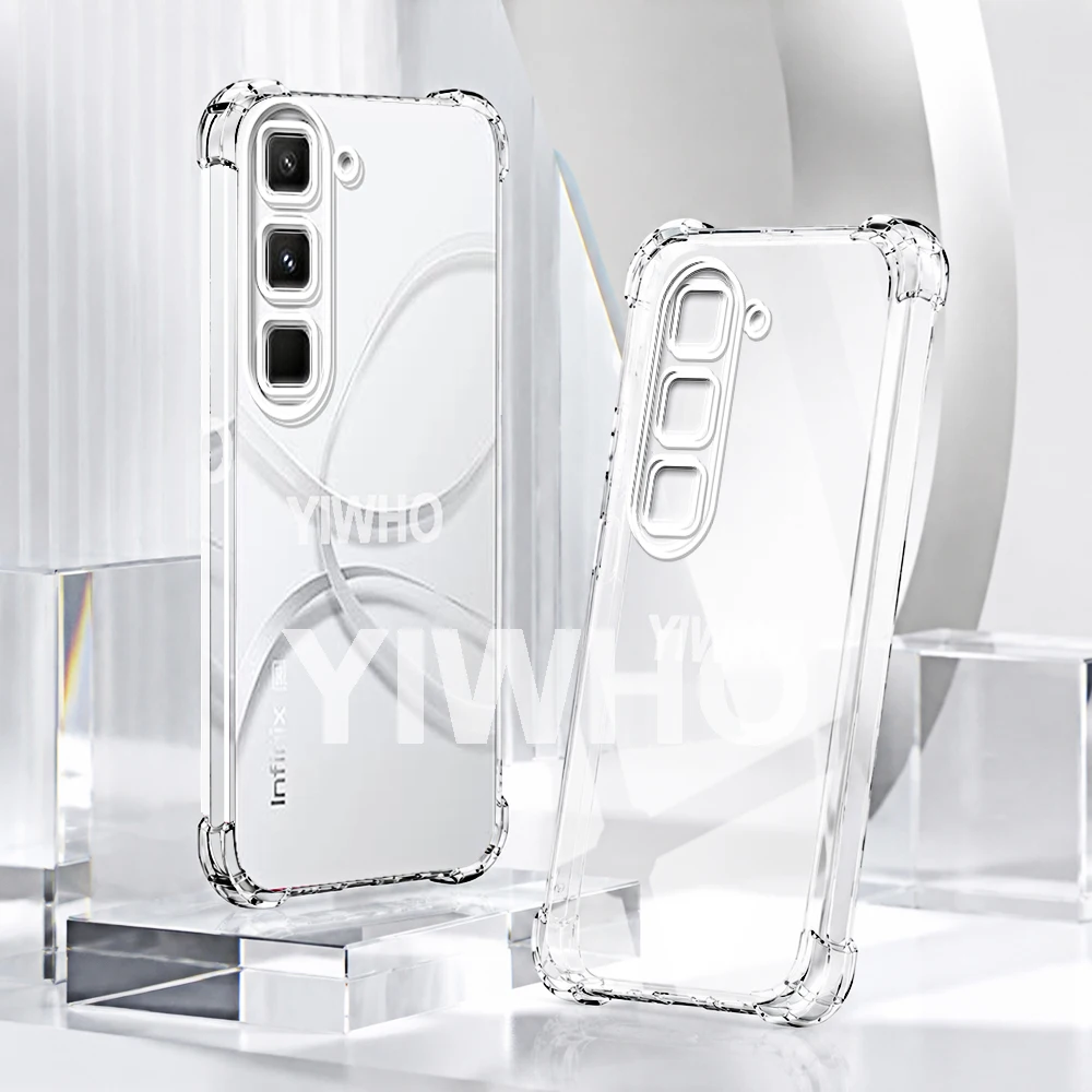 1/2/3/10 Pcs Transparent Phone Case for Infinix Hot 60i 50i 40i 20i 10i 30 20 Paly I S 4G 5G Soft TPU Shockproof Back Cover - view 2