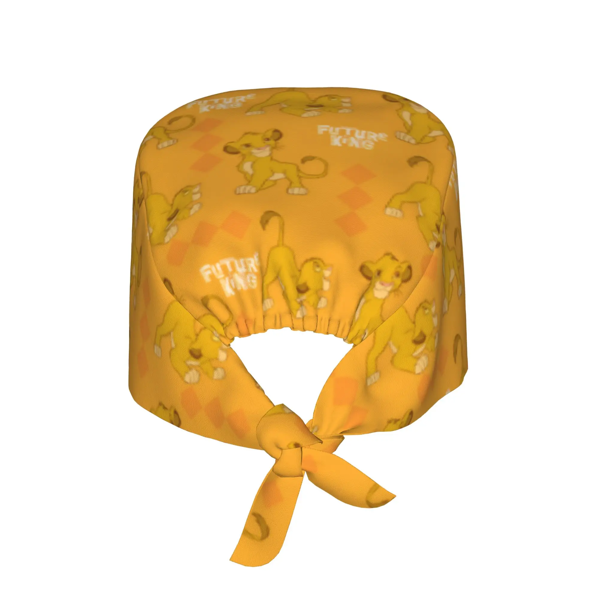 Liones Anime Kinges Breathable Nursing Work Cap Surgical Scrub Cap Unisex Nursing Hair Hats Pumbaa Simba Cartoon Work Scrubs Hat