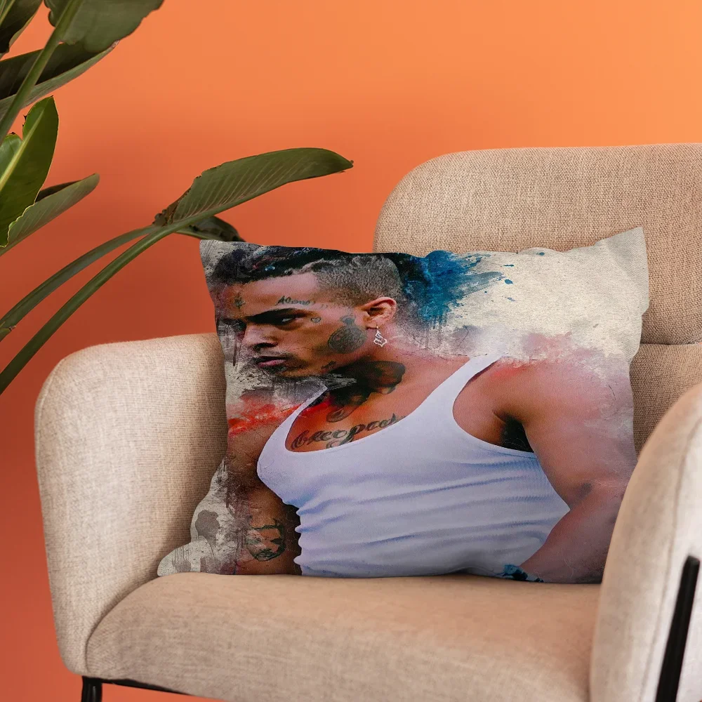 X-XXXTENTACION Hot Rapper Pillow Cushion Cover Pillowcase Living Room Sofa Home Decor Customized