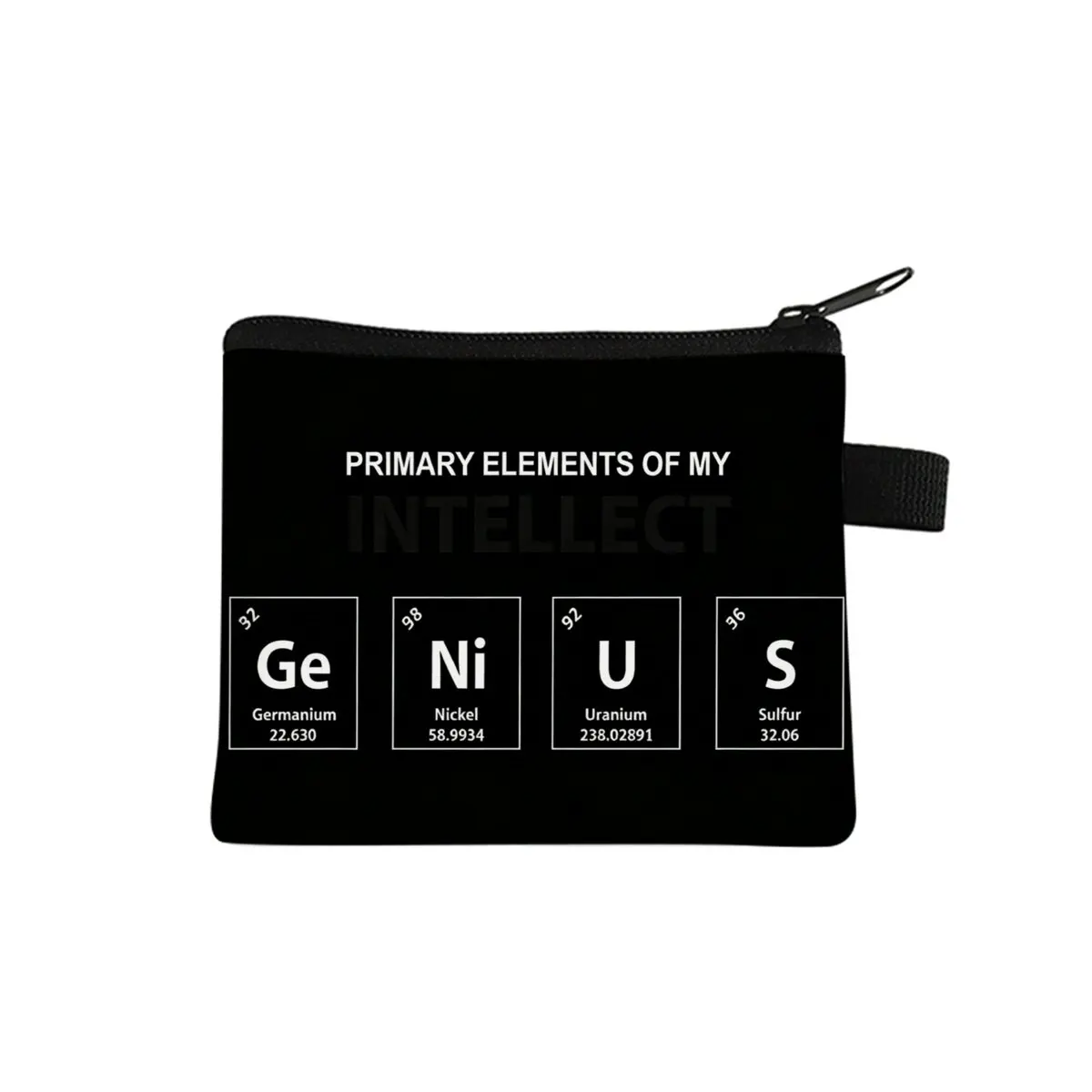 Münzbörse mit Periodensystem der Elemente, beste Geschenke für Jungen/Mädchen, 2D-Cartoon-Aufbewahrungstasche mit Reißverschluss für Kinderbrieftaschen