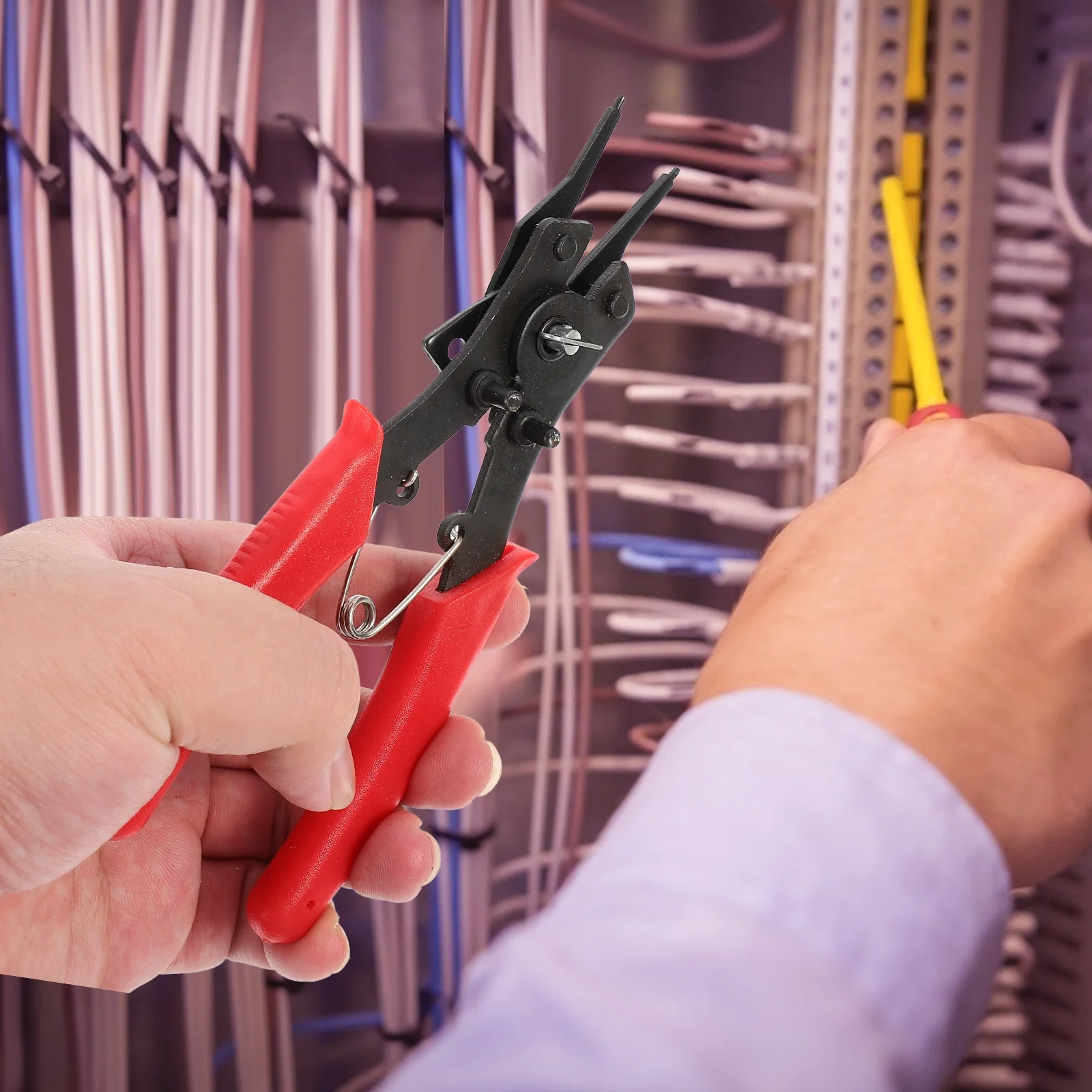 1 مجموعة بحلقة إحكام ذو طيات عالية متعددة الوظائف 4in1 قابلة للتبديل المفاجئة حلقة أداة للاحتفاظ حلقة إزالة طقم تصليح