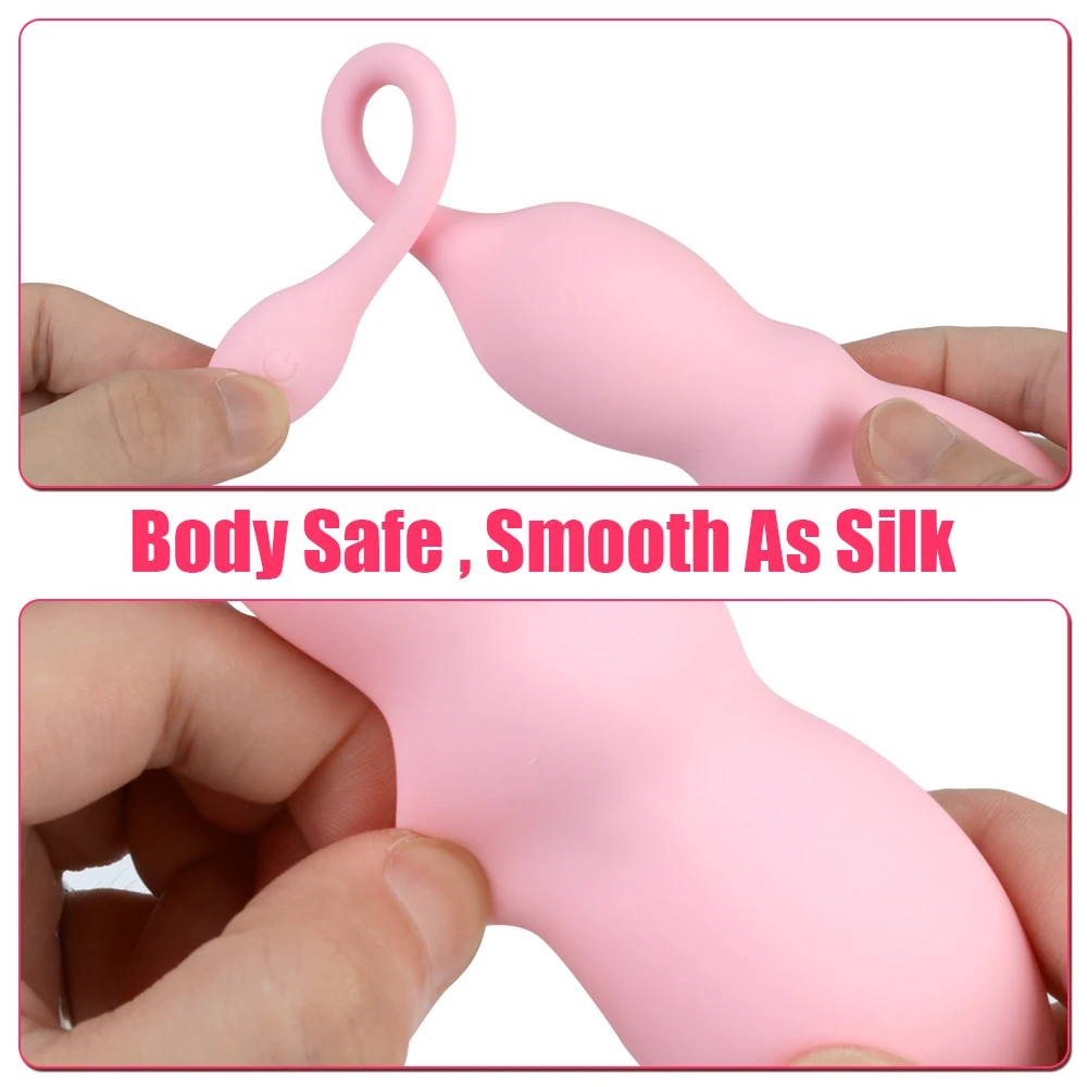 Telescopic Vibrating Egg G Spot Vaginal Massager Jump Egg Sex Toy for Women Remote Control Thrusting Panty Vibrator