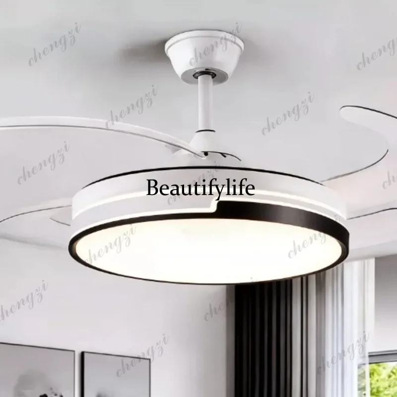 HR Lighting Fan Lighting Modern Simple Home Invisible Fan Blade Dining Room Chandelier, New
