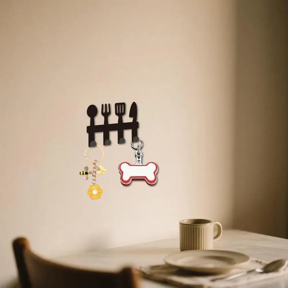 CIFBUY Western Style Kitchen Hooks Metal Art Rack Iron Coat Hat Towel Holder Entryway Kitchen Home Decor