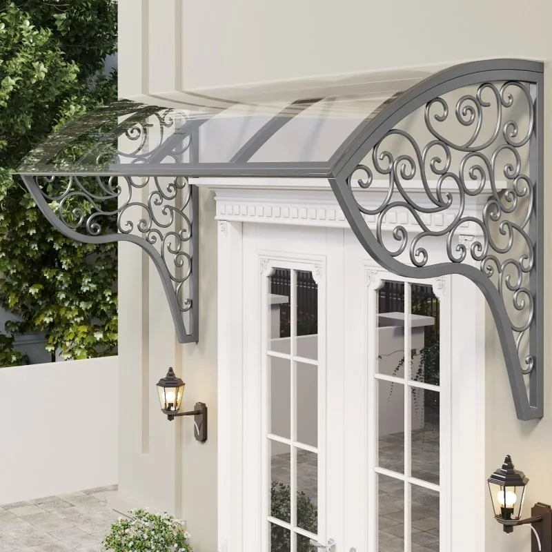 French aluminum alloy canopy paint eaves household outdoor courtyard windows European wrought iron sunshade rain cover