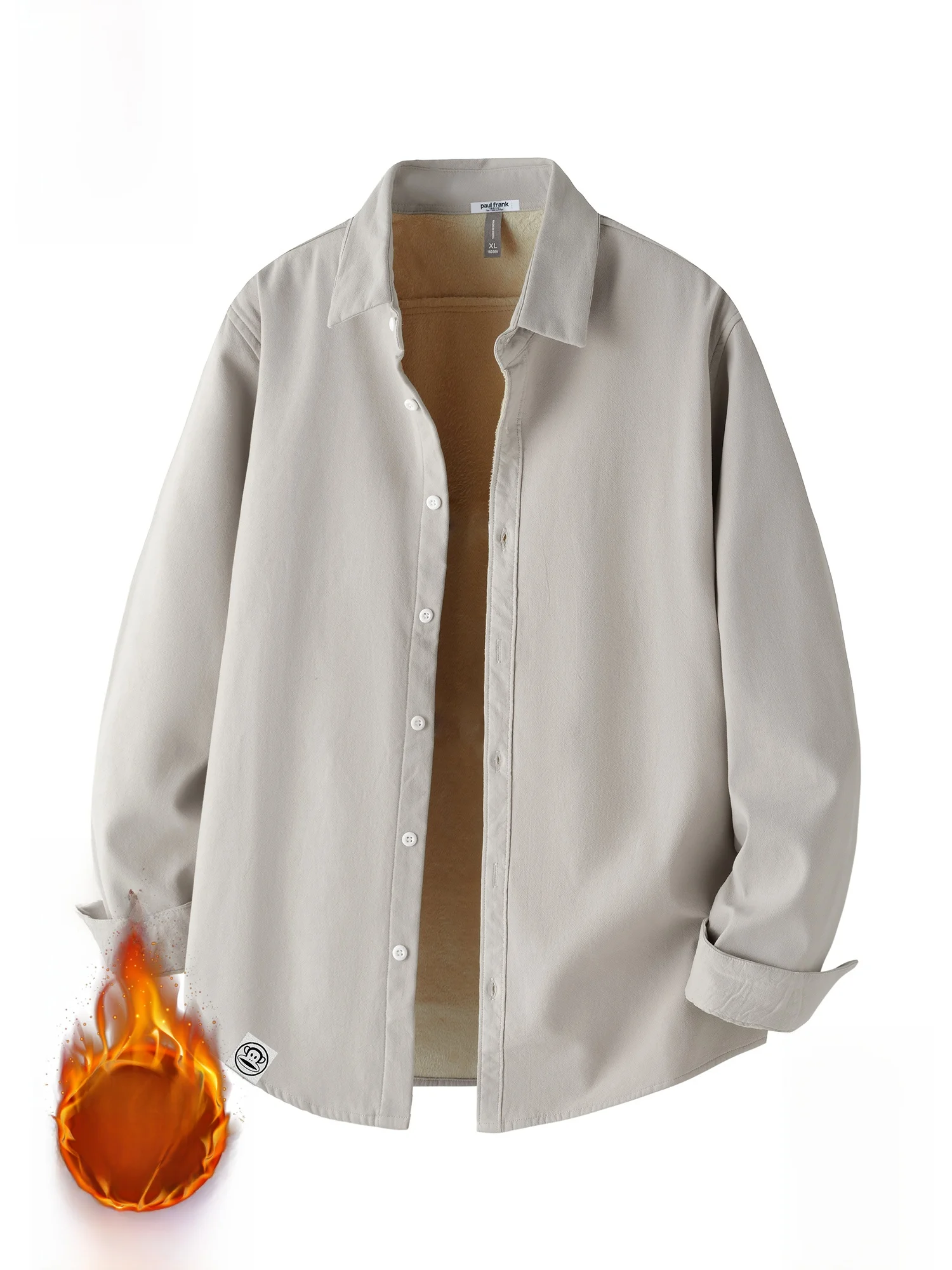 

PaulFrank Winter Thiened Fce Simple Men's Casual Loose Long Sve irt Youth Faion Cotton Warm Long irt