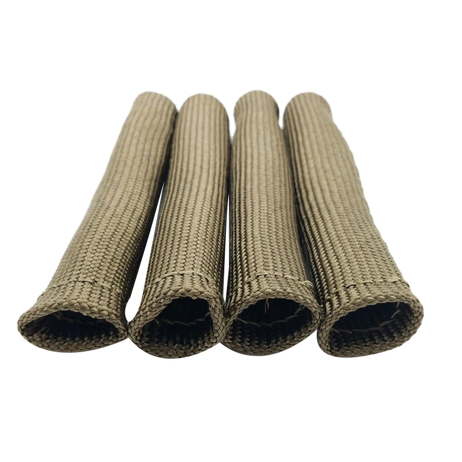 ABQB-8Pcs 2500° For Spark Plug Wire Boots Protector Sleeve Heat Shield Cover For LS1/LS2 Titanium