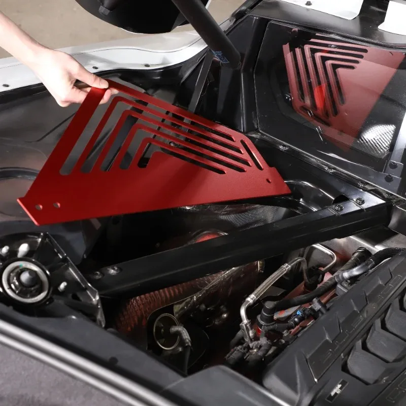 

Для Chevrolet Corvette C8 Stingray Z51 Z06 2020-2025: Накладка на крышку моторного отсека из алюминиевого сплава, аксессуары для автомобиля