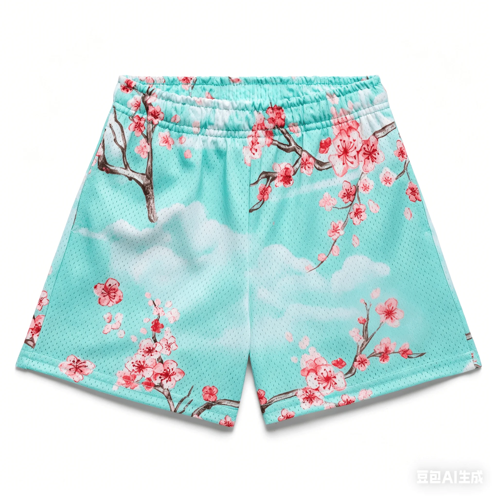 Japanese-style Romantic Cherry Blossom 3D Print Adult and Children's Shorts, Dopamine-enhancing Sports Casual Pants