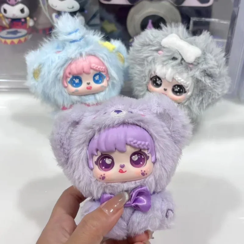 Oryginalna seria Sanmi Little Treasure Hand In Hand, urocza pluszowa zawieszka, blind box, urocza dekoracja do plecaka, zabawka, prezent-niespodzianka.