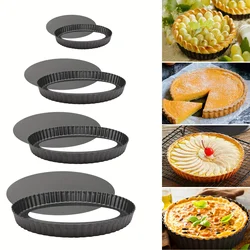 4pcs, 4/6/8/10 inch Nonstick Pizza Pan, Cake Mold, Pizza Cake Dessert Baking Pan, With Removable Bottom, Round Chrysanthemum Pie