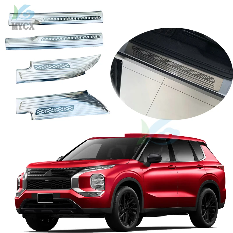 For Mitsubishi Outlander 2022 2023 stainless steel Built-in Car Door Threshold Scuff Plate Sill Door Entry Pedal Protector Guard