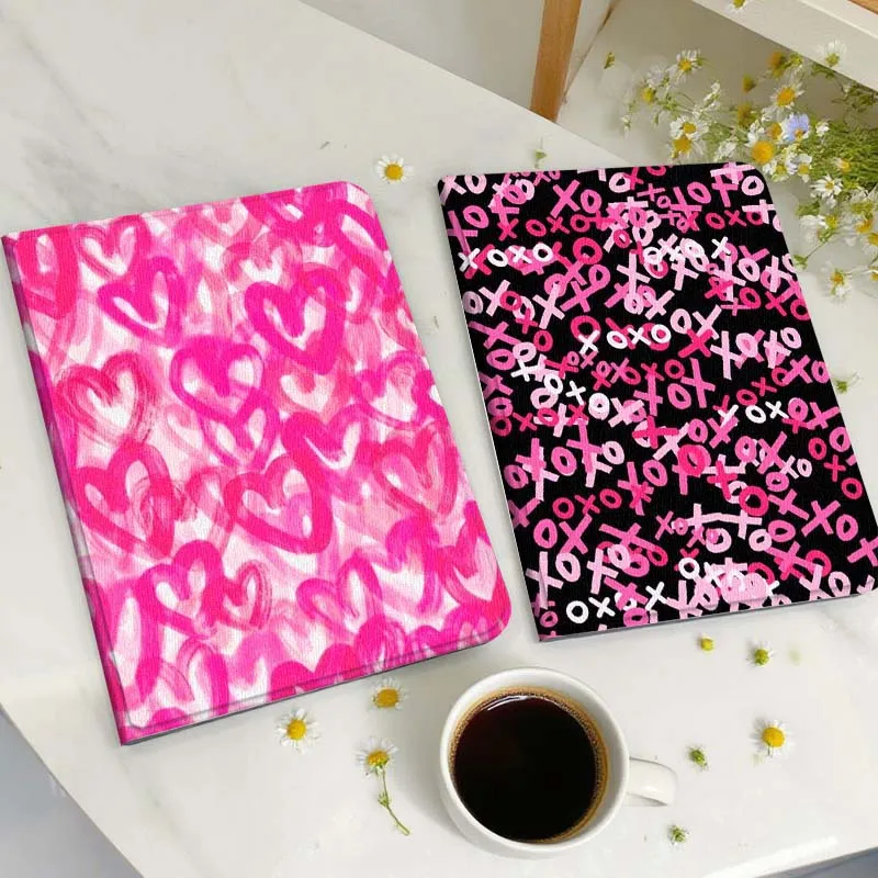 

Cartoon Pink Heart Pattern Gift Tablet Case For Huawei Honor MatePad MediaPad Air 5 6 7 11 V6 V7 V8 V9 X9 X8 T10 T10s C5e T5