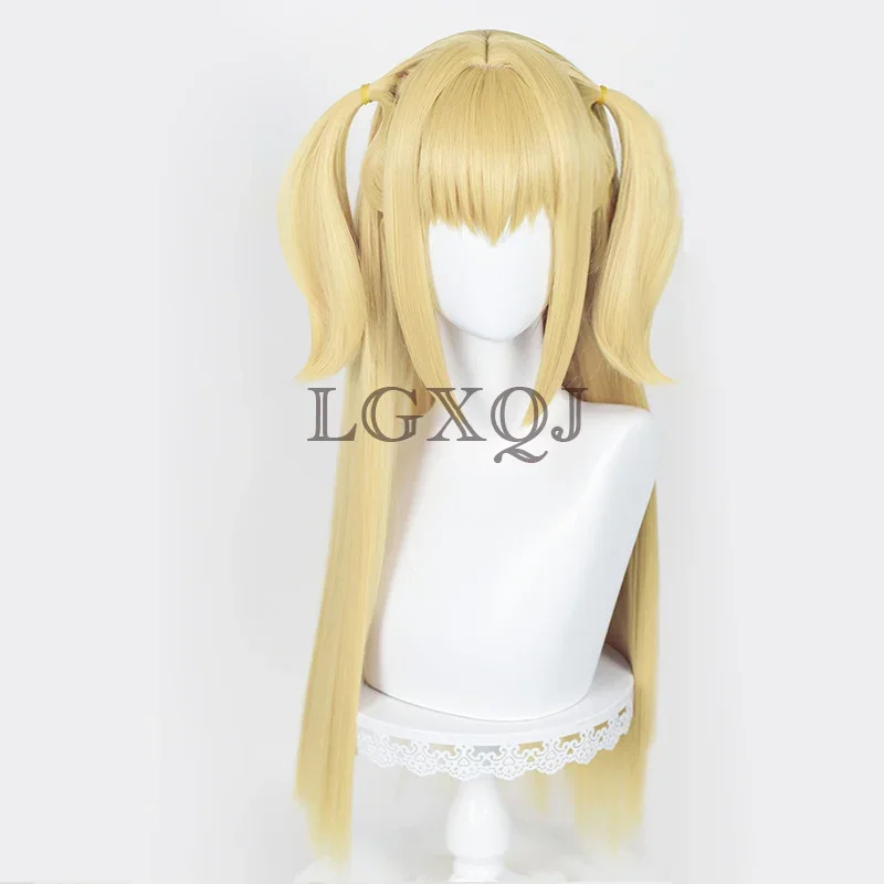 In Stock Misa Amane Cosplay Wig Anime Wigs  MisaMisa Cosplay Wig Gold Yellow Heat Resistant Hair Woman Party Wigs + Wig Cap