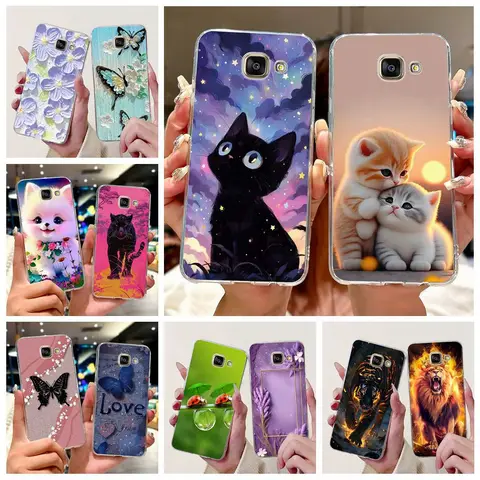 For Samsung Galaxy A5 2016 2017 Case Cute Cat Cartoon Cover Soft Silicone Phone Case For Samsung A5 2017 2016 A510F A520F Fundas